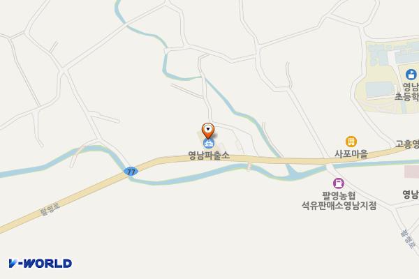 경찰전남영남파출소 위치 지도 — 전남광주통합특별시 고흥군 영남면 팔영로 1041