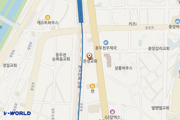 은성교회 전철하부주차장 위치 지도 — 경기도 동두천시 평화로 2511