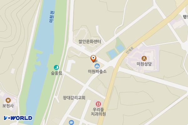 경찰충북청주미원파출소 위치 지도 — 충청북도 청주시 상당구 미원면 미원시내2길 43
