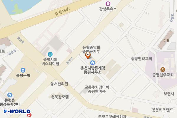경찰충북괴산증평지구대 위치 지도 — 충청북도 증평군 증평읍 중앙로 232