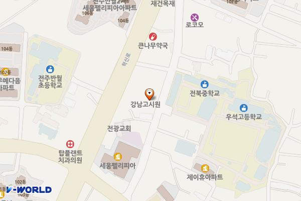 전주조촌동공영주차장 위치 지도 — 전북특별자치도 전주시 덕진구 반월동 230-24