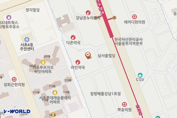 서울서초에이프로스퀘어빌딩 위치 지도 — 서울특별시 서초구 서초대로77길 55
