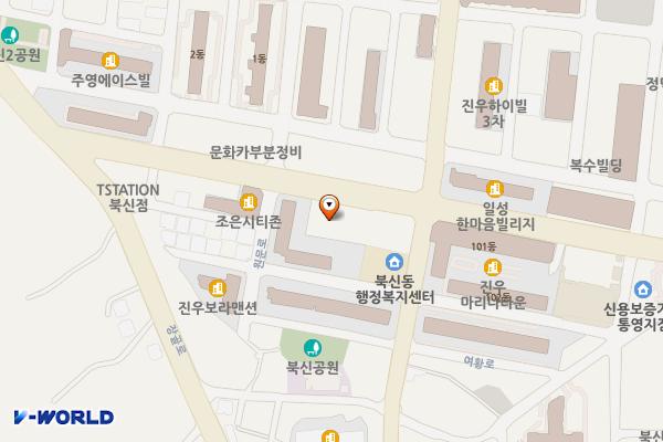 한국전기안전공사 경남남부지사 위치 지도 — 경상남도 통영시 원문로 33