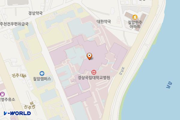 경상대학교 병원 철골주차장 위치 지도 — 경상남도 진주시 강남로 79