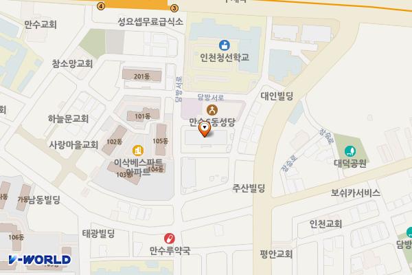 인천도시공사 위치 지도 — 인천광역시 남동구 인주대로914번길 42