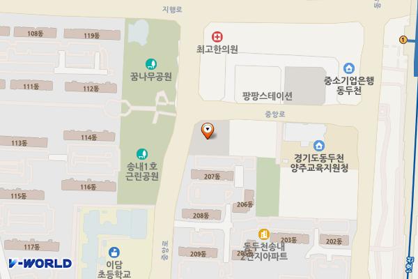 송내4주차장 위치 지도 — 경기도 동두천시 지행동 722