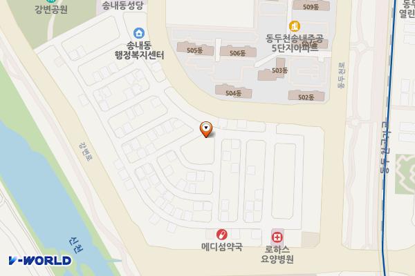 송내지구 공영주차장 위치 지도 — 경기도 동두천시 중앙로33번길 67-82