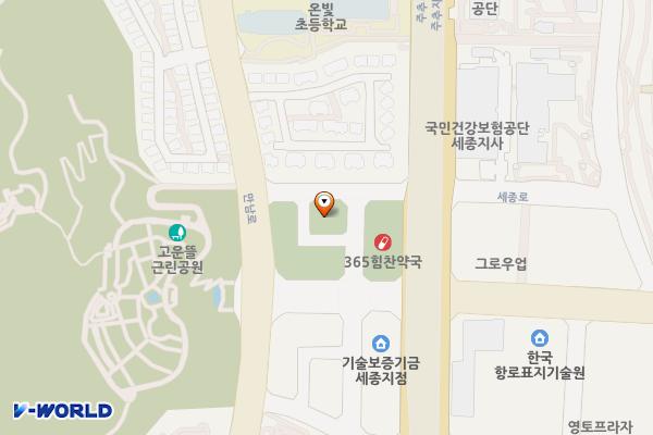 더리치빌딩(세종반곡주유소) 위치 지도 — 세종특별자치시 고운뜰7길 9