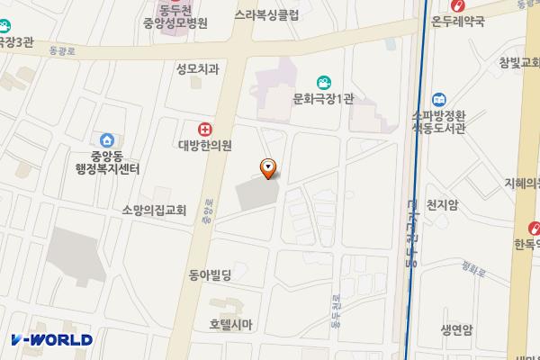 중앙동 공영주차장 위치 지도 — 경기도 동두천시 동광로66번길 28