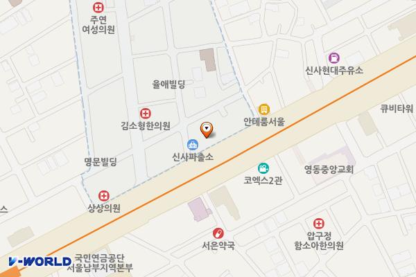 보코서울강남호텔 위치 지도 — 서울특별시 강남구 도산대로 144