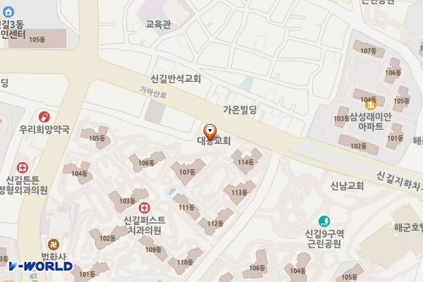 대광교회 위치 지도 — 서울특별시 영등포구 가마산로 510