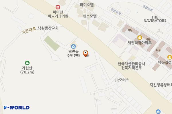파크리움오피스텔 위치 지도 — 전북특별자치도 전주시 덕진구 기린대로 529
