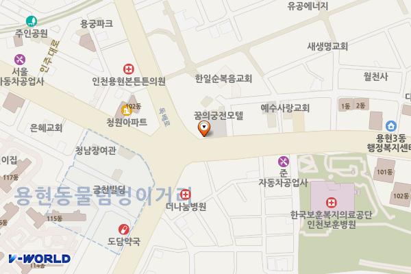미추홀구청 용현3동 주차장 위치 지도 — 인천광역시 미추홀구 인주대로 119-1