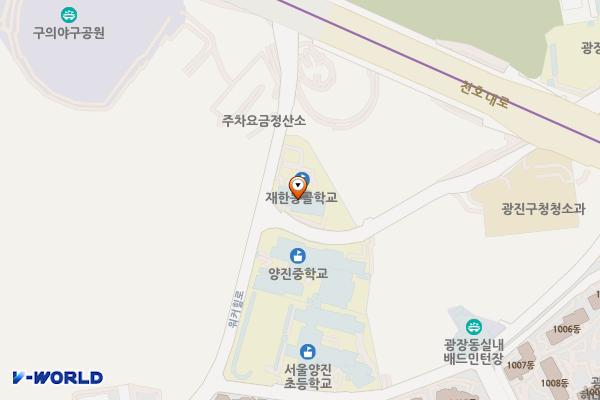사단법인나섬공동체 위치 지도 — 서울특별시 광진구 광장로 1