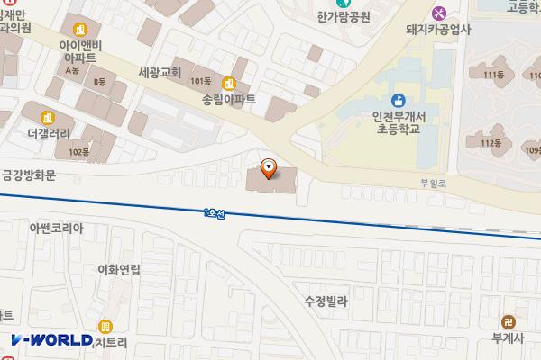 모노폴리오피스텔 위치 지도 — 인천광역시 부평구 부일로 38