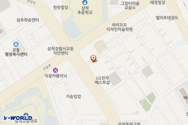 삼척동해태백산림조합 위치 지도 — 강원특별자치도 삼척시 중앙로 270