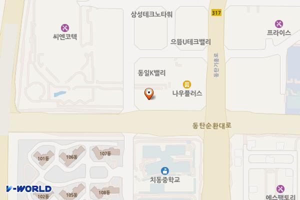 동탄아이티타워관리단 위치 지도 — 경기도 화성시 동탄순환대로 878