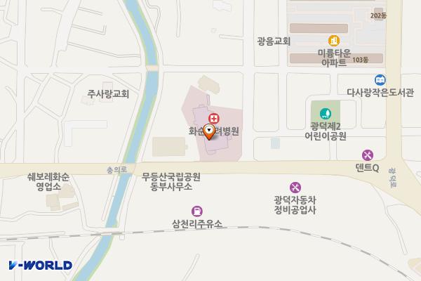 주식회사성림 위치 지도 — 전남광주통합특별시 화순군 화순읍 충의로 109