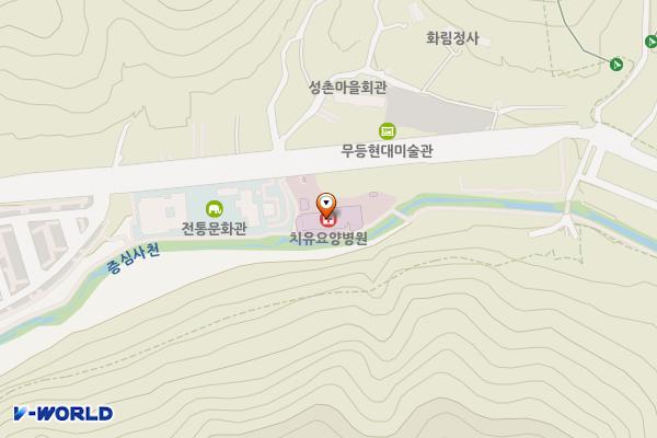 치유요양병원 위치 지도 — 전남광주통합특별시 동구 증심사길 2