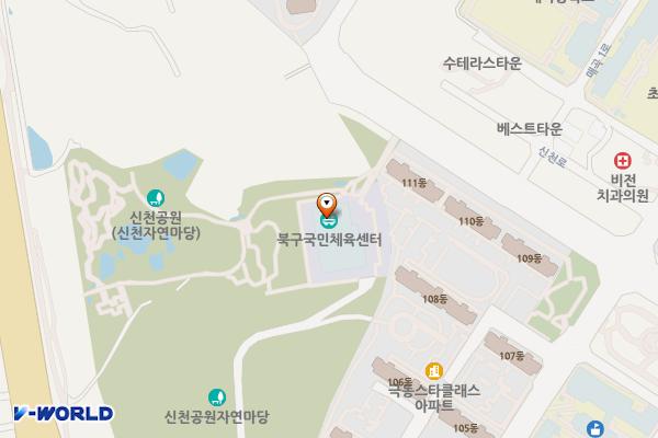울산광역시북구시설관리공단 (국민체육센터) 위치 지도 — 울산광역시 북구 호계로 416-31