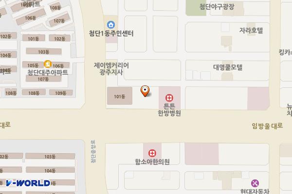 광주스타필드 위치 지도 — 전남광주통합특별시 광산구 임방울대로 773