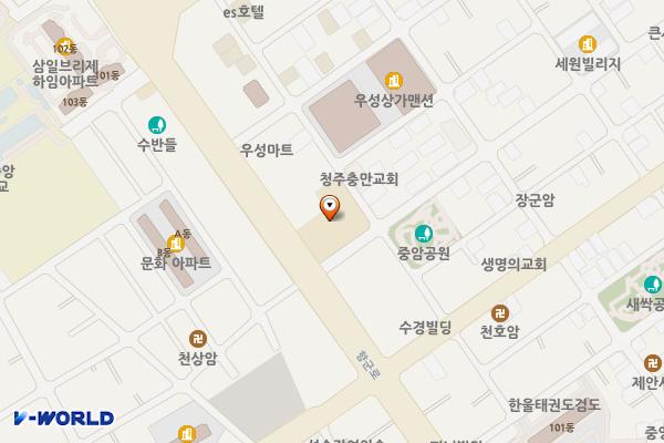 충청북도역사문화연구원 위치 지도 — 충청북도 청주시 청원구 밀레니엄4로 16