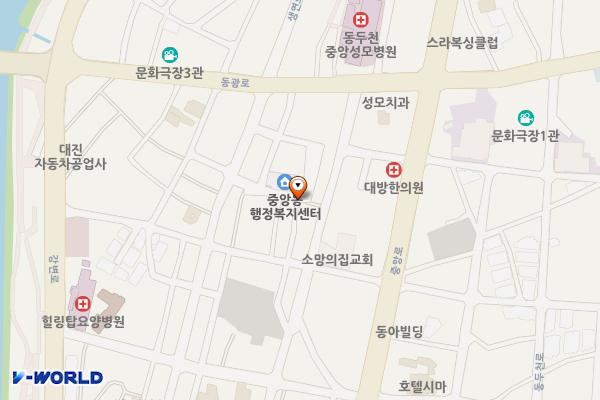 중앙동행정복지센터 위치 지도 — 경기도 동두천시 생연동 604-10