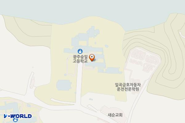 (주)숭일학원_숭일고등학교 위치 지도 — 전남광주통합특별시 북구 모룡대길 40