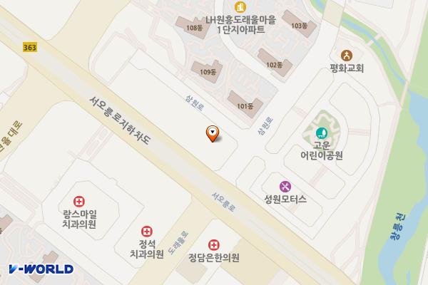 수아주위드펫 오피스텔 위치 지도 — 경기도 고양시 덕양구 서오릉로 640