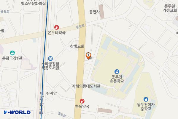 동두천초교 정문 앞 위치 지도 — 경기도 동두천시 생연동 478-2