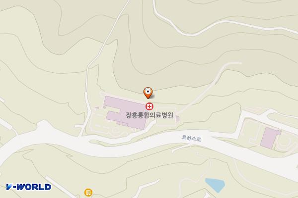 장흥군청(장흥통합의료병원) 위치 지도 — 전남광주통합특별시 장흥군 안양면 로하스로 121