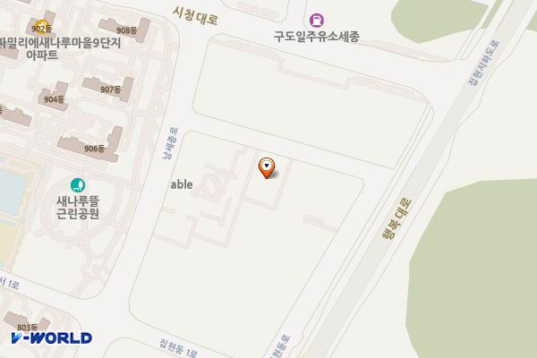 수젠텍 위치 지도 — 세종특별자치시 집현동로 75