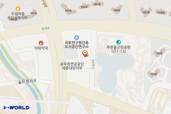 청암빌딩 위치 지도 — 세종특별자치시 한누리대로 499