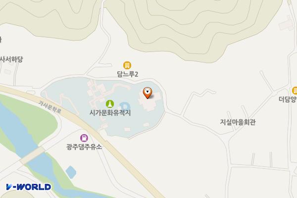 담양군청(가사문학관) 위치 지도 — 전남광주통합특별시 담양군 가사문학면 가사문학로 877
