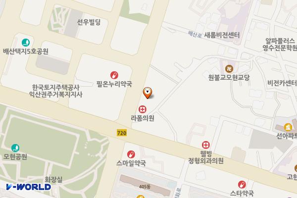 케이지모빌리티익산모현대리점 위치 지도 — 전북특별자치도 익산시 배산로 136-1