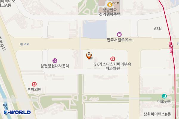 유라 R/D 센터 위치 지도 — 경기도 성남시 분당구 판교로 308