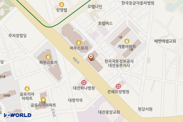솔리안시티 위치 지도 — 대전광역시 중구 계룡로 931