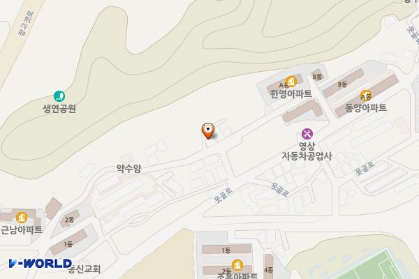 재광타운 앞 위치 지도 — 경기도 동두천시 못골로49번길 40