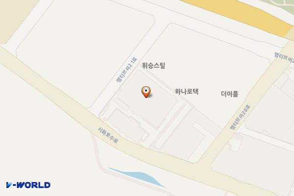 (주)다원시스 위치 지도 — 경기도 안산시 단원구 성곡동 822 (주)다원시스