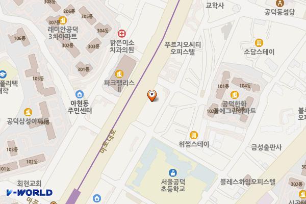 마포 T타운 위치 지도 — 서울특별시 마포구 마포대로 144