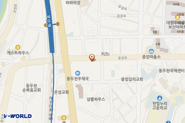 보산손세차장 앞 위치 지도 — 경기도 동두천시 중앙로 378