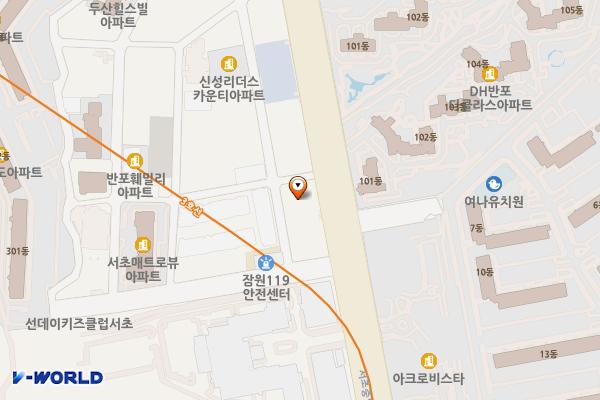서울시보조금_한국지도자육성장학재단 위치 지도 — 서울특별시 서초구 서초중앙로 199
