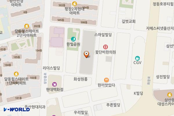 울산디자인거리공영주차장 위치 지도 — 울산광역시 남구 삼산중로84번길 11-22