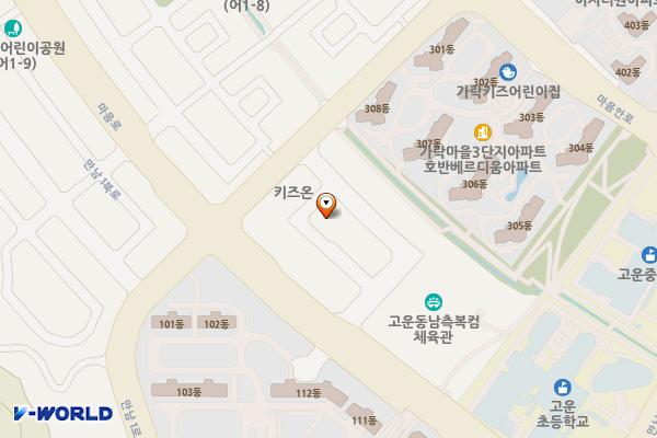 황금우주 위치 지도 — 세종특별자치시 고운서길 15