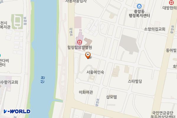 로하스요양병원 옆 도로 위치 지도 — 경기도 동두천시 강변로420번길 10