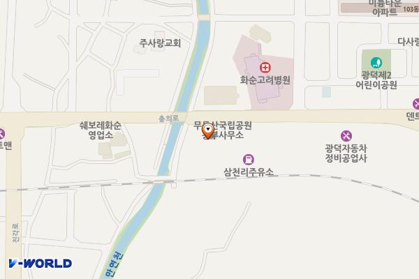 화순 고용 복지 센터 위치 지도 — 전남광주통합특별시 화순군 화순읍 충의로 100