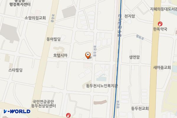 동두천벽지·장판 매장 앞 위치 지도 — 경기도 동두천시 중앙로274번길 25
