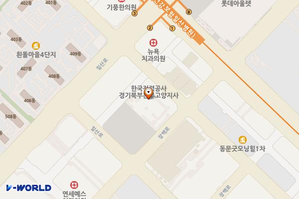 고양지사 위치 지도 — 경기도 고양시 일산동구 장백로 39