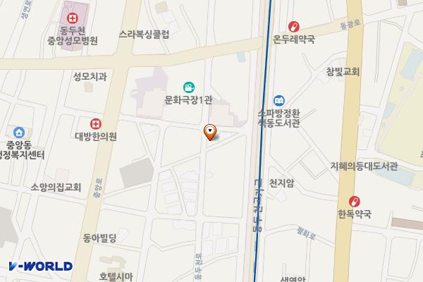 제일감리교회 앞 위치 지도 — 경기도 동두천시 동두천로 294