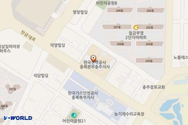 충주지사 위치 지도 — 충청북도 충주시 탄금대로130
